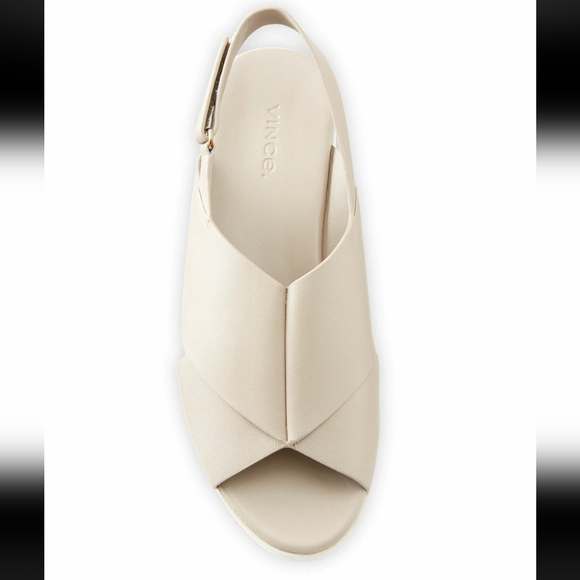 Vince Jenaya Chunky Platform Sandal Light Straw Size 8.5 - Picture 4 of 6